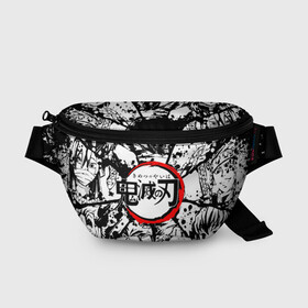 Поясная сумка 3D с принтом KIMETSU NO YAIBA в Белгороде, 100% полиэстер | плотная ткань, ремень с регулируемой длиной, внутри несколько карманов для мелочей, основное отделение и карман с обратной стороны сумки застегиваются на молнию | demon slayer | kimetsu no yaiba | nezuko | shinobu | slayer | tanjiro | zenitsu | гию томиока | зенитцу | иноске хашибира | клинок рассекающий демонов | незуко | танджиро | шинобу кочо