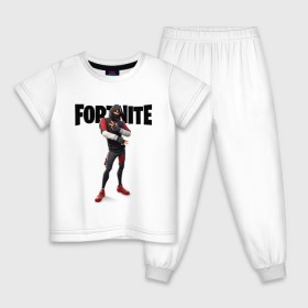 Детская пижама хлопок с принтом FORTNITE IKONIK в Белгороде, 100% хлопок |  брюки и футболка прямого кроя, без карманов, на брюках мягкая резинка на поясе и по низу штанин
 | fortnite | fortnite 2 | fortnite x | ikonik | marshmello | ninja | ninja streamer | иконик | маршмелло | ниндзя | фортнайт | фортнайт 2 | фортнайт глава 2