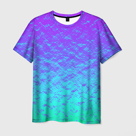 Мужская футболка 3D с принтом ПЕРЛАМУТР в Белгороде, 100% полиэфир | прямой крой, круглый вырез горловины, длина до линии бедер | neon | retro | абстракция | блестки | вода | волны | краски | неон | неоновый | перламутр | поп | радуга | ретро | текстура | фиолетовый
