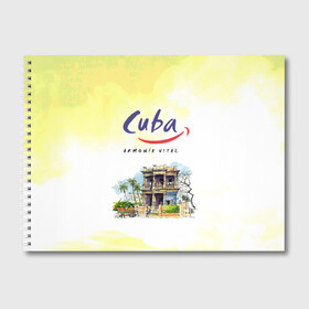 Альбом для рисования с принтом Куба в Белгороде, 100% бумага
 | матовая бумага, плотность 200 мг. | cuba | карибы | куба | лето | пальмы | путешествия | солнце | туризм