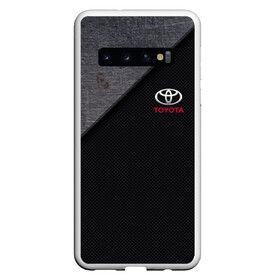 Чехол для Samsung Galaxy S10 с принтом TOYOTA CARBON в Белгороде, Силикон | Область печати: задняя сторона чехла, без боковых панелей | 2020 | alphard | auto | camry | corolla | highlander | hilux | land cruiser 200 | prado | rav4 | sport | supra | toyota | tundra | авто | автомобиль | автомобильные | альфард | бренд | камри | марка | машины | спорт | тойота