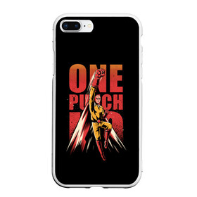 Чехол для iPhone 7Plus/8 Plus матовый с принтом ONE-PUNCH MAN в Белгороде, Силикон | Область печати: задняя сторона чехла, без боковых панелей | one punch man | onepunchman | oppai | saitama | ван панч мен | ванпанчмен | макото миядзаки | сайтама | человек один удар