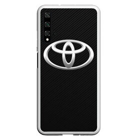 Чехол для Honor 20 с принтом Toyota carbon в Белгороде, Силикон | Область печати: задняя сторона чехла, без боковых панелей | 2020 | alphard | auto | camry | corolla | highlander | hilux | land cruiser 200 | prado | rav4 | sport | supra | toyota | tundra | авто | автомобиль | автомобильные | альфард | бренд | камри | марка | машины | спорт | тойота