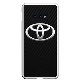 Чехол для Samsung S10E с принтом Toyota carbon в Белгороде, Силикон | Область печати: задняя сторона чехла, без боковых панелей | 2020 | alphard | auto | camry | corolla | highlander | hilux | land cruiser 200 | prado | rav4 | sport | supra | toyota | tundra | авто | автомобиль | автомобильные | альфард | бренд | камри | марка | машины | спорт | тойота