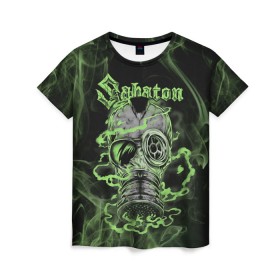 Женская футболка 3D с принтом Toxic Sabaton в Белгороде, 100% полиэфир ( синтетическое хлопкоподобное полотно) | прямой крой, круглый вырез горловины, длина до линии бедер | battle metal | sabaton | военный рок | йоаким броден | крис рёланд | пар сундстрём | рок | рок группа | хэви метал | шведская группа | шведский рок