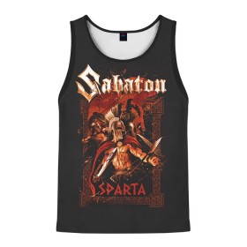 Мужская майка 3D с принтом Sabaton - Sparta в Белгороде, 100% полиэстер | круглая горловина, приталенный силуэт, длина до линии бедра. Пройма и горловина окантованы тонкой бейкой | battle metal | sabaton | военный рок | йоаким броден | крис рёланд | пар сундстрём | рок | рок группа | хэви метал | шведская группа | шведский рок