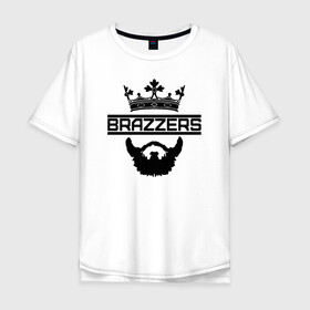 Мужская футболка хлопок Oversize с принтом Brazzers в Белгороде, 100% хлопок | свободный крой, круглый ворот, “спинка” длиннее передней части | brazzers | milf | ананизм | ананист | бразерс | браззерс | милф | сайт