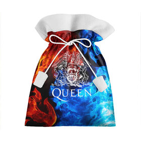 Подарочный 3D мешок с принтом QUEEN в Белгороде, 100% полиэстер | Размер: 29*39 см | queen | rock | we will rock you | брайан мэи | группа queen | группа квин | джон дикон | квин | королева | король | роджер тейлор | рок | фредди меркьюри