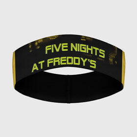 Повязка на голову 3D с принтом Five Nights at Freddys в Белгороде,  |  | Тематика изображения на принте: five | freddys | horror | nights | point and click | survival | игра | ночей | пять | фредди