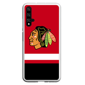 Чехол для Honor 20 с принтом Chicago Blackhawks в Белгороде, Силикон | Область печати: задняя сторона чехла, без боковых панелей | blackhawks | chicago | chicago blackhawks | hockey | nhl | usa | блэкхокс | нхл | спорт | сша | хоккей | чикаго | чикаго блэкхокс | шайба