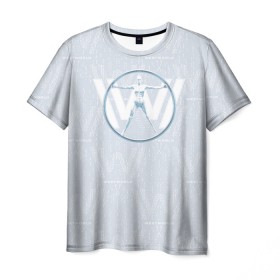 Мужская футболка 3D с принтом Westworld в Белгороде, 100% полиэфир | прямой крой, круглый вырез горловины, длина до линии бедер | vdosadir | westworld | джонатан нолан | западный мир | лиза джой | мир дикого запада