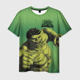Мужская футболка 3D с принтом Hulk в Белгороде, 100% полиэфир | прямой крой, круглый вырез горловины, длина до линии бедер | Тематика изображения на принте: avengers | bruce banner | hulk | marvel | vdzabma | брюс баннер | комикс | марвел | мстители | халк
