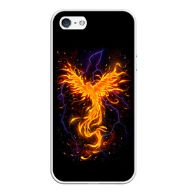 Чехол для iPhone 5/5S матовый с принтом Phoenix в Белгороде, Силикон | Область печати: задняя сторона чехла, без боковых панелей | beast | bird | creature | fire | flame | myth | mythical | phoenix | space | зверь | космос | миф | мифические | мифическое | огонь | пламя | птица | существо | феникс