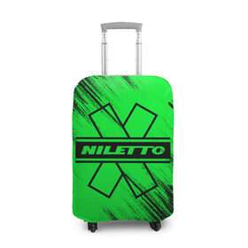 Чехол для чемодана 3D с принтом NILETTO в Белгороде, 86% полиэфир, 14% спандекс | двустороннее нанесение принта, прорези для ручек и колес | logo | niletto | логотип | любимка niletto | нилето