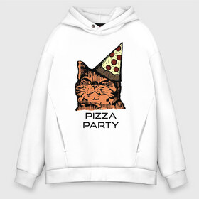 Мужское худи Oversize хлопок с принтом PIZZA PARTY в Белгороде, френч-терри — 70% хлопок, 30% полиэстер. Мягкий теплый начес внутри —100% хлопок | боковые карманы, эластичные манжеты и нижняя кромка, капюшон на магнитной кнопке | Тематика изображения на принте: party | pizza | pizza party | time | арт | веселье | время | для детей | животные | картинка | кот | котик | котики | пицца | пиццы | рисунок | рыжий кот