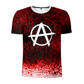 Мужская футболка 3D спортивная с принтом АНАРХИЯ в Белгороде, 100% полиэстер с улучшенными характеристиками | приталенный силуэт, круглая горловина, широкие плечи, сужается к линии бедра | Тематика изображения на принте: anarchy | анархия | анархо коммунизм | граффити | символ | стена | череп