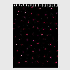 Скетчбук с принтом Butterflies night в Белгороде, 100% бумага
 | 48 листов, плотность листов — 100 г/м2, плотность картонной обложки — 250 г/м2. Листы скреплены сверху удобной пружинной спиралью | butterflies | doodling | fly | night | pattern | stars | textures | tiles | бабочки | дудлинг | звезды | коллаж | ночь | паттерны | полет | порхать | тайлы | текстуры | фон