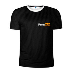 Мужская футболка 3D спортивная с принтом PORNHUB в Белгороде, 100% полиэстер с улучшенными характеристиками | приталенный силуэт, круглая горловина, широкие плечи, сужается к линии бедра | brand | brazzers | hub | mode | бразерс | бренд | мода