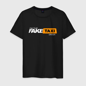 Мужская футболка хлопок с принтом FAKE TAXI в Белгороде, 100% хлопок | прямой крой, круглый вырез горловины, длина до линии бедер, слегка спущенное плечо. | brand | brazzers | fake taxi | faketaxi | hub | mode | playboy | бразерс | бренд | мода | фейк такси