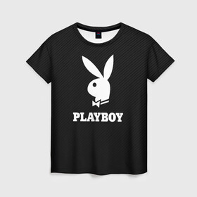 Женская футболка 3D с принтом PLAYBOY | ПЛЕЙБОЙ (Z) в Белгороде, 100% полиэфир ( синтетическое хлопкоподобное полотно) | прямой крой, круглый вырез горловины, длина до линии бедер | brand | brazzers | faketaxi | hub | mode | playboy | бразерс | бренд | мода | фейк такси