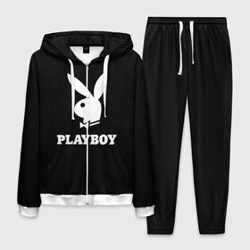 Мужской костюм 3D с принтом PLAYBOY в Белгороде, 100% полиэстер | Манжеты и пояс оформлены тканевой резинкой, двухслойный капюшон со шнурком для регулировки, карманы спереди | brand | brazzers | faketaxi | hub | mode | playboy | бразерс | бренд | мода | фейк такси