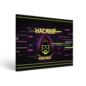 Холст прямоугольный с принтом Hacked в Белгороде, 100% ПВХ |  | Тематика изображения на принте: cybepunk | hacked | hacker | it | аноним | анонимус | взлом | взломщик | киберпанк | программист | хак | хакер