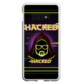 Чехол для Samsung S10E с принтом Hacked в Белгороде, Силикон | Область печати: задняя сторона чехла, без боковых панелей | cybepunk | hacked | hacker | it | аноним | анонимус | взлом | взломщик | киберпанк | программист | хак | хакер