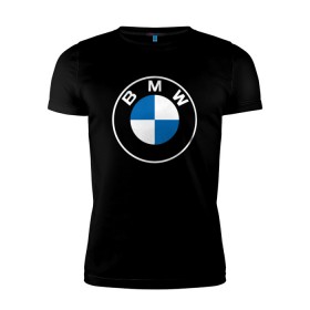 Мужская футболка премиум с принтом BMW LOGO 2020 в Белгороде, 92% хлопок, 8% лайкра | приталенный силуэт, круглый вырез ворота, длина до линии бедра, короткий рукав | Тематика изображения на принте: bmw | bmw motorsport | bmw performance | carbon | m | motorsport | performance | sport | бмв | карбон | моторспорт | спорт