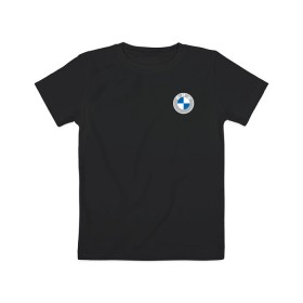 Детская футболка хлопок с принтом BMW LOGO 2020 в Белгороде, 100% хлопок | круглый вырез горловины, полуприлегающий силуэт, длина до линии бедер | Тематика изображения на принте: bmw | bmw performance | m | motorsport | performance | бмв | бэха | моторспорт