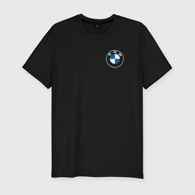 Мужская футболка хлопок Slim с принтом BMW LOGO 2020 в Белгороде, 92% хлопок, 8% лайкра | приталенный силуэт, круглый вырез ворота, длина до линии бедра, короткий рукав | bmw | bmw motorsport | bmw performance | carbon | m | motorsport | performance | sport | бмв | карбон | моторспорт | спорт