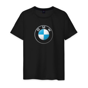 Мужская футболка хлопок с принтом BMW LOGO 2020 в Белгороде, 100% хлопок | прямой крой, круглый вырез горловины, длина до линии бедер, слегка спущенное плечо. | bmw | bmw motorsport | bmw performance | carbon | m | motorsport | performance | sport | бмв | карбон | моторспорт | спорт