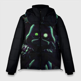 Мужская зимняя куртка 3D с принтом Five Nights At Freddys в Белгороде, верх — 100% полиэстер; подкладка — 100% полиэстер; утеплитель — 100% полиэстер | длина ниже бедра, свободный силуэт Оверсайз. Есть воротник-стойка, отстегивающийся капюшон и ветрозащитная планка. 

Боковые карманы с листочкой на кнопках и внутренний карман на молнии. | 5 ночей | 5 ночей с фредди | 5 ночей с фреди | five nights at freddys | foxy | аниматроники | игра | компьютерная игра | пять ночей с фредди | робот | фокси | фредди | фреди | чика