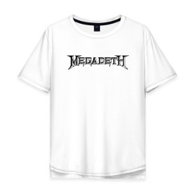 Мужская футболка хлопок Oversize с принтом Megadeth в Белгороде, 100% хлопок | свободный крой, круглый ворот, “спинка” длиннее передней части | Тематика изображения на принте: dave mustaine | megadeth | music | rock | дирк вербурен | дэвид эллефсон | дэйв мастейн | кико лоурейро | мегадеф | музыка | рок | трэш метал | хард рок | хеви метал