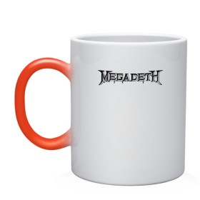 Кружка хамелеон с принтом Megadeth в Белгороде, керамика | меняет цвет при нагревании, емкость 330 мл | Тематика изображения на принте: dave mustaine | megadeth | music | rock | дирк вербурен | дэвид эллефсон | дэйв мастейн | кико лоурейро | мегадеф | музыка | рок | трэш метал | хард рок | хеви метал