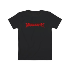 Детская футболка хлопок с принтом Megadeth в Белгороде, 100% хлопок | круглый вырез горловины, полуприлегающий силуэт, длина до линии бедер | dave mustaine | megadeth | music | rock | дирк вербурен | дэвид эллефсон | дэйв мастейн | кико лоурейро | мегадеф | музыка | рок | трэш метал | хард рок | хеви метал