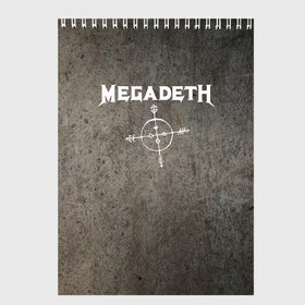 Скетчбук с принтом Megadeth в Белгороде, 100% бумага
 | 48 листов, плотность листов — 100 г/м2, плотность картонной обложки — 250 г/м2. Листы скреплены сверху удобной пружинной спиралью | dave mustaine | megadeth | music | rock | дирк вербурен | дэвид эллефсон | дэйв мастейн | кико лоурейро | мегадеф | музыка | рок | трэш метал | хард рок | хеви метал