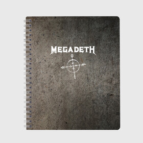 Тетрадь с принтом Megadeth в Белгороде, 100% бумага | 48 листов, плотность листов — 60 г/м2, плотность картонной обложки — 250 г/м2. Листы скреплены сбоку удобной пружинной спиралью. Уголки страниц и обложки скругленные. Цвет линий — светло-серый
 | dave mustaine | megadeth | music | rock | дирк вербурен | дэвид эллефсон | дэйв мастейн | кико лоурейро | мегадеф | музыка | рок | трэш метал | хард рок | хеви метал