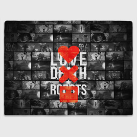 Плед 3D с принтом LOVE DEATH ROBOTS (LDR) в Белгороде, 100% полиэстер | закругленные углы, все края обработаны. Ткань не мнется и не растягивается | death | fantastic | future | ldr | love | love death and robots | love death robots | netflix | robots | sci fi | будущее | лдр | любовь | нетфликс | роботы | фантастика