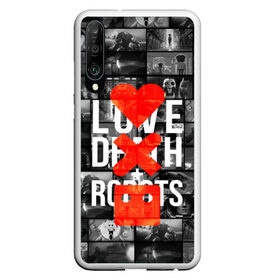 Чехол для Honor P30 с принтом LOVE DEATH ROBOTS (LDR) в Белгороде, Силикон | Область печати: задняя сторона чехла, без боковых панелей | death | fantastic | future | ldr | love | love death and robots | love death robots | netflix | robots | sci fi | будущее | лдр | любовь | нетфликс | роботы | фантастика