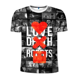 Мужская футболка 3D спортивная с принтом LOVE DEATH ROBOTS (LDR) в Белгороде, 100% полиэстер с улучшенными характеристиками | приталенный силуэт, круглая горловина, широкие плечи, сужается к линии бедра | death | fantastic | future | ldr | love | love death and robots | love death robots | netflix | robots | sci fi | будущее | лдр | любовь | нетфликс | роботы | фантастика