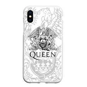 Чехол для iPhone XS Max матовый с принтом QUEEN в Белгороде, Силикон | Область печати: задняя сторона чехла, без боковых панелей | Тематика изображения на принте: queen | rock | we will rock you | брайан мэи | группа queen | группа квин | джон дикон | квин | королева | король | роджер тейлор | рок | фредди меркьюри