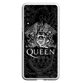 Чехол для Honor 20 с принтом QUEEN в Белгороде, Силикон | Область печати: задняя сторона чехла, без боковых панелей | queen | rock | we will rock you | брайан мэи | группа queen | группа квин | джон дикон | квин | королева | король | роджер тейлор | рок | фредди меркьюри