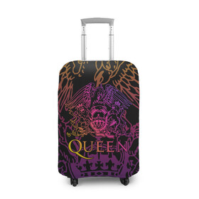 Чехол для чемодана 3D с принтом QUEEN в Белгороде, 86% полиэфир, 14% спандекс | двустороннее нанесение принта, прорези для ручек и колес | queen | rock | we will rock you | брайан мэи | группа queen | группа квин | джон дикон | квин | королева | король | роджер тейлор | рок | фредди меркьюри