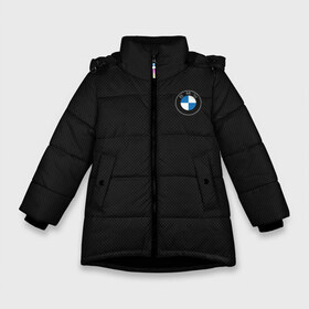 Зимняя куртка для девочек 3D с принтом BMW 2020 Carbon Fiber в Белгороде, ткань верха — 100% полиэстер; подклад — 100% полиэстер, утеплитель — 100% полиэстер. | длина ниже бедра, удлиненная спинка, воротник стойка и отстегивающийся капюшон. Есть боковые карманы с листочкой на кнопках, утяжки по низу изделия и внутренний карман на молнии. 

Предусмотрены светоотражающий принт на спинке, радужный светоотражающий элемент на пуллере молнии и на резинке для утяжки. | Тематика изображения на принте: auto | bmw | bmw 2020 | bmw logo 2020 | carbon | carbon fiber big | hermany | бмв | бмв 2020 | бмв лого 2020 | бмв новое лого | карбон | корбон | лагатип | логатип бмв | логотип