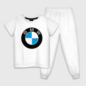 Детская пижама хлопок с принтом BMW в Белгороде, 100% хлопок |  брюки и футболка прямого кроя, без карманов, на брюках мягкая резинка на поясе и по низу штанин
 | bmw | brand | car | germany | logo | speed | беха | бмв | бренд | германия | дрифт | лого | логотип | машина | надпись | парню | скорость | тачка | фирма