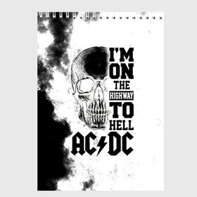 Скетчбук с принтом Im on the highway to hell AC DC в Белгороде, 100% бумага
 | 48 листов, плотность листов — 100 г/м2, плотность картонной обложки — 250 г/м2. Листы скреплены сверху удобной пружинной спиралью | Тематика изображения на принте: ac dc | acdc | acdc ас дс | angus | back in black | highway to hell | mckinn | австралийская | ангус янг | ас дс | асдс | блюз | в форме | гитара | группа | дым | крис слэйд | метал | молния | музыка | певец | рок | рок н ролл | стиви янг