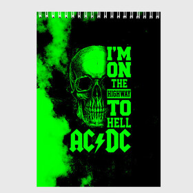 Скетчбук с принтом Im on the highway to hell AC DC в Белгороде, 100% бумага
 | 48 листов, плотность листов — 100 г/м2, плотность картонной обложки — 250 г/м2. Листы скреплены сверху удобной пружинной спиралью | Тематика изображения на принте: ac dc | acdc | acdc ас дс | angus | back in black | highway to hell | mckinn | австралийская | ангус янг | ас дс | асдс | блюз | в форме | гитара | группа | дым | крис слэйд | метал | молния | музыка | певец | рок | рок н ролл | стиви янг