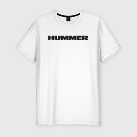 Мужская футболка хлопок Slim с принтом Hammer в Белгороде, 92% хлопок, 8% лайкра | приталенный силуэт, круглый вырез ворота, длина до линии бедра, короткий рукав | Тематика изображения на принте: auto | h1 | h2 | hammer | hmmwv | авто | автомобиль | ам | машина | хамер | хаммер