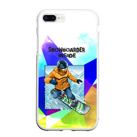 Чехол для iPhone 7Plus/8 Plus матовый с принтом Сноуборд в Белгороде, Силикон | Область печати: задняя сторона чехла, без боковых панелей | snowboard | активный отдых | бородач | горы | доска | снег | сноуборд | сноубордист