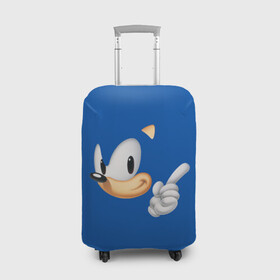 Чехол для чемодана 3D с принтом Sonic в Белгороде, 86% полиэфир, 14% спандекс | двустороннее нанесение принта, прорези для ручек и колес | hedgehog | sega | еж | ежик | сега | соник